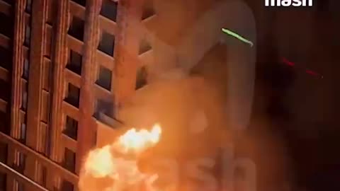 Explosions and subsequent fire occurred in apartments in the residential complex