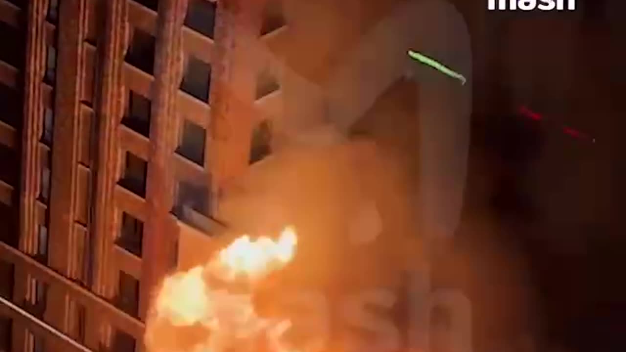 Explosions and subsequent fire occurred in apartments in the residential complex