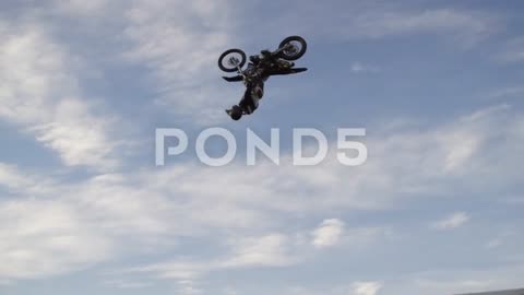 Crazy motorcycle jump