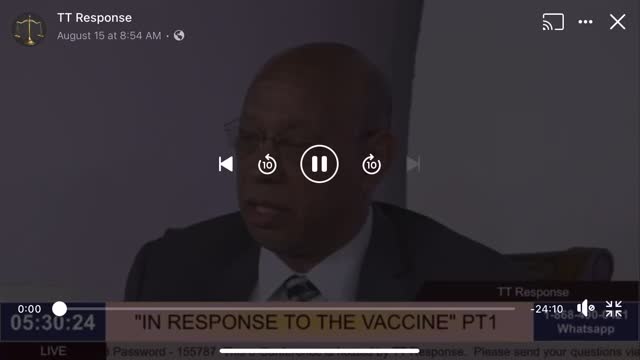 In response to the vaccine part 1