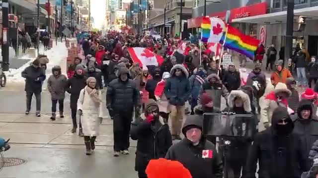 TORONTO FREEDOM CONVOY RALLY FEB 19 #FREEDOMCONVOY22 #CANADA #TRUDEAUTYRANNY