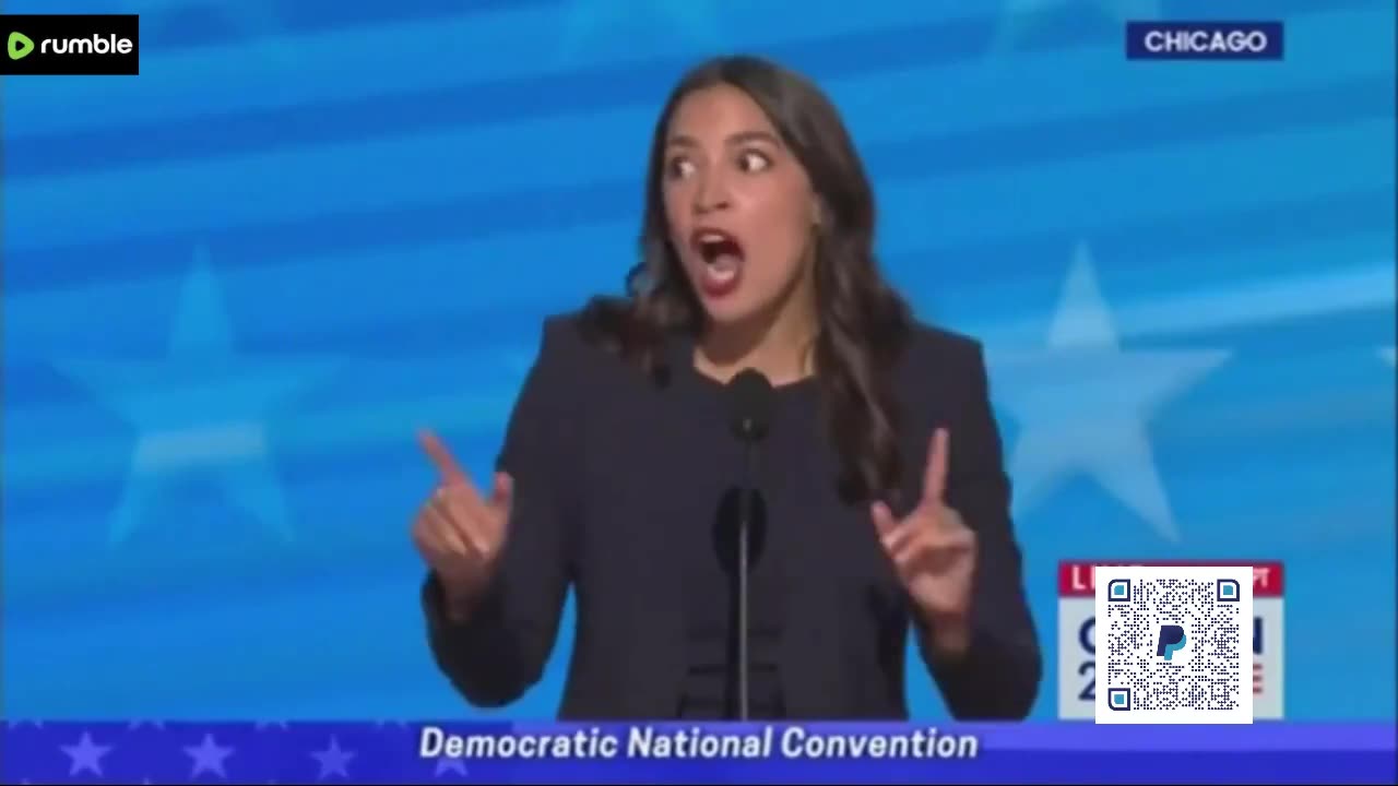 AOC SCREAMS ABOUT TRUMP AT DNC