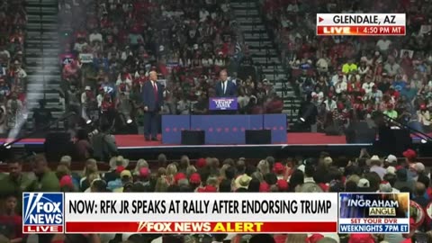 RFK, Jr. joins Trump on stage: Don't you want a president who will make America healthy again?