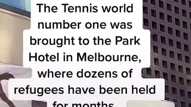 Novak Djokovic was brought to the Park Hotel in Melbourne, where dozens of refugees have been held