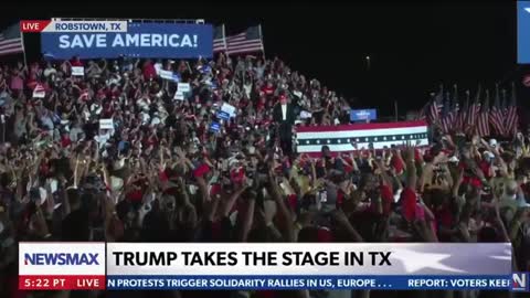 Trump taking the stage at Rally in Texas 10-22-22