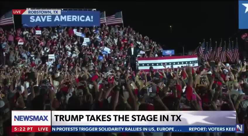 Trump taking the stage at Rally in Texas 10-22-22