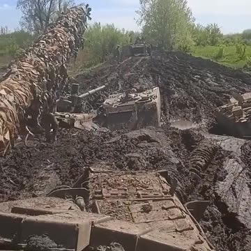 drowned in the mud in Ukraine