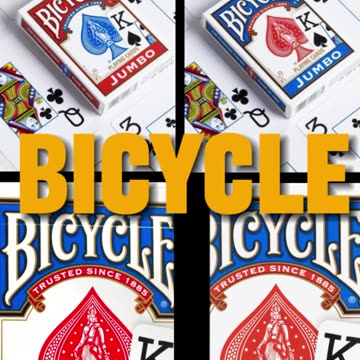 Bicycle Playing Cards, Jumbo Index, 12 Pack,Red & Blue