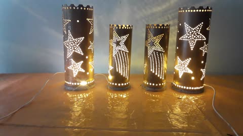 DIY table lamps from PVC pipe