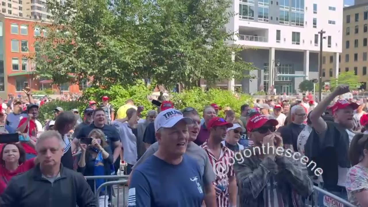 “Fight, fight, fight” from Trump supporters ahead of today’s rally in Grand Rapids, Michigan