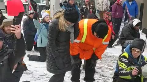 People praying on the streets of Ottawa - Without Jesus we can do nothing!