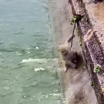 Mother monkey couldn't have her baby