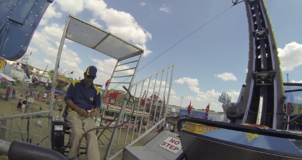Ring of Fire Midway County Fair Carnival Ride with GoPro Hero3 Black Edition Camera