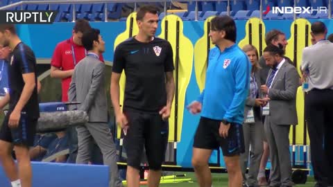 Trening Hrvatske prije utakmice s Islandom