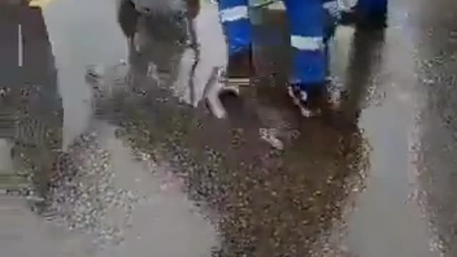 So you're standing in the rain waiting to get a Covid Vaccine
