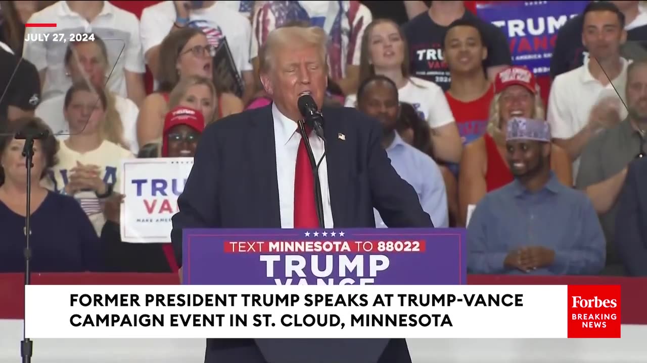 VIRAL MOMENT: Crowd Explodes Into Cheers As Trump Does Brutal Impression Of Biden Walking Off Stage