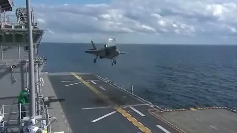 F35B initial sea trial aboard USS Wasp