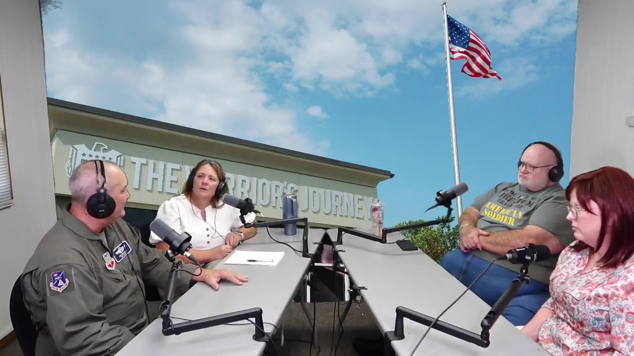 Lt. Col. Chris Brayman & wife with hosts Pastors Donna & Kevin Kilmurray "The Veterans Churchy