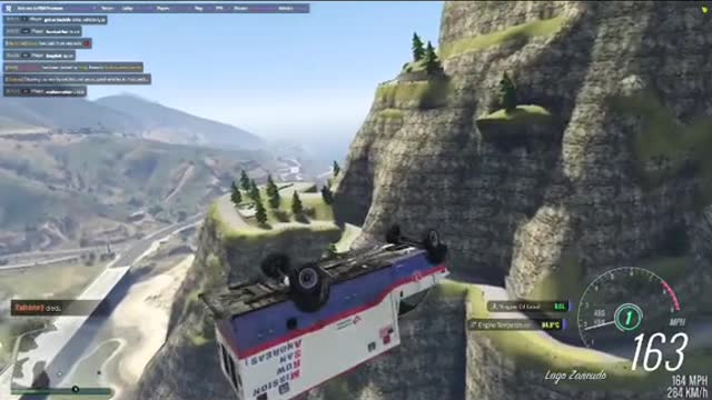 Jumpingover themilitary base... Using a Ambulance... GTAO...