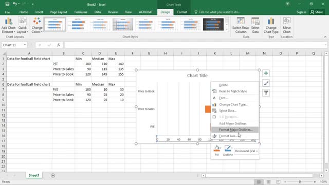 How to Make a Football Field Chart in Excel