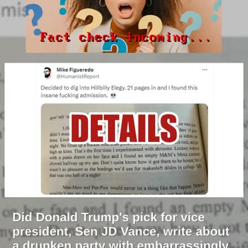 Fact Check: 'Big Party' Excerpt From 'Hillbilly Elegy' Is NOT Real -- Follow-Up Post Confirms Fakery