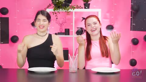 FOOD CHALLENG: Black vs Pink Food