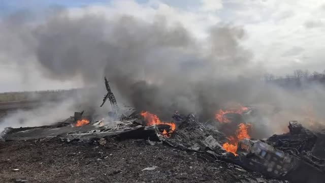 +18 Remnants of SU-34s shot down in the morning in the Kharkiv region