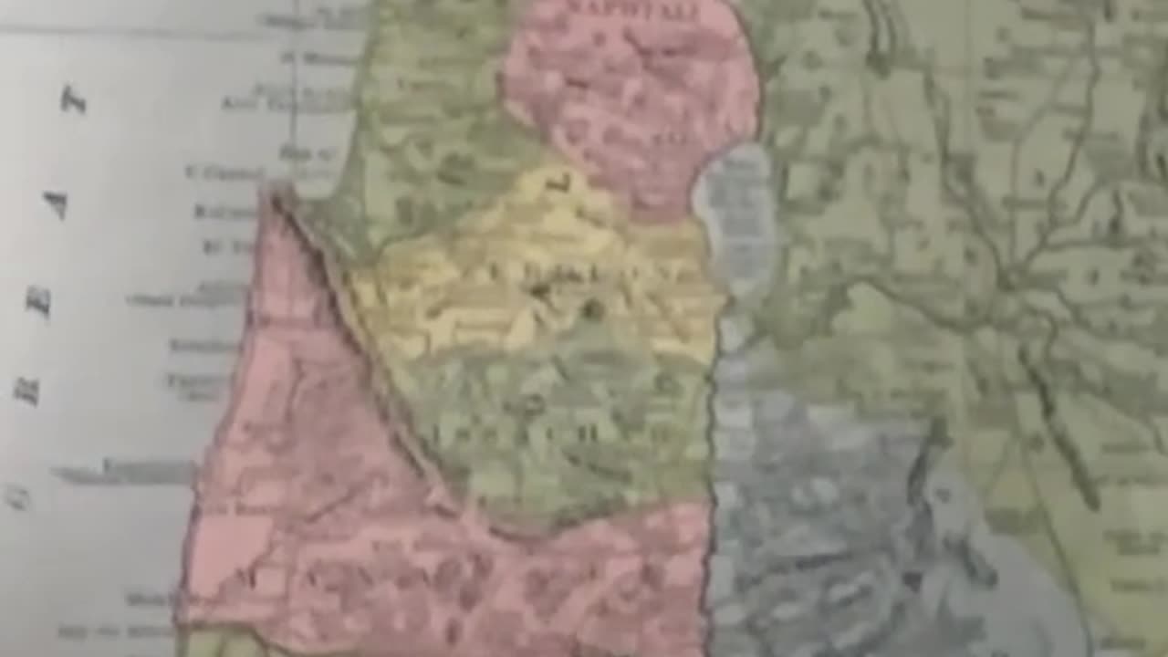 Where does a Bible from the 1800’s say the Holy Land is?