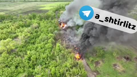 Luhansk Russian Convoy Burns - Satellite data shows it being after May 17