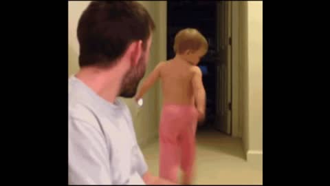 Gif video of father against son