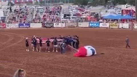 flag never hit the ground