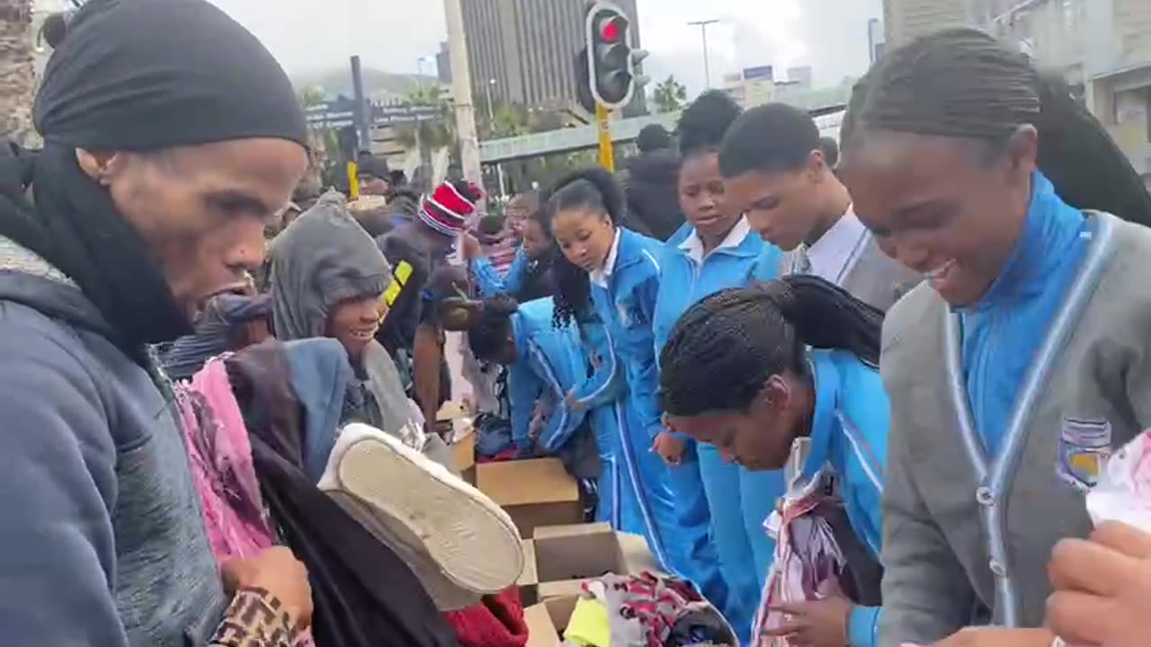 Kids helping to spread warmth to homeless on Mandela Day