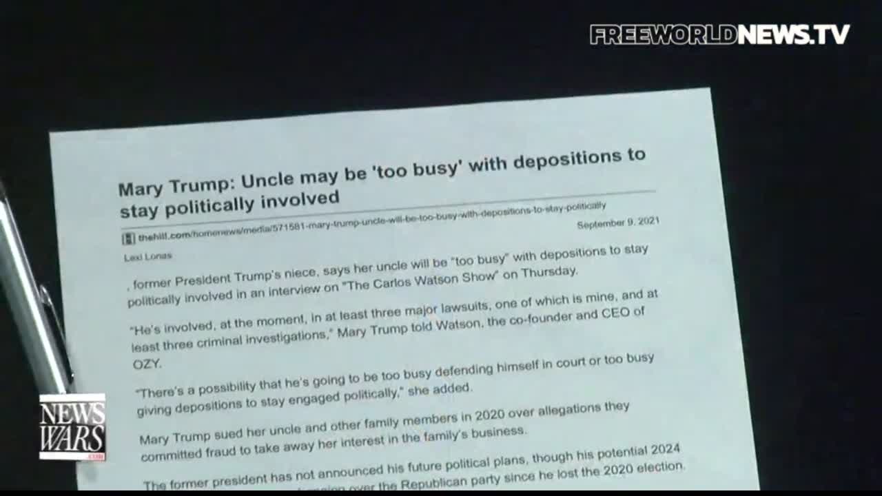 The War Room in Full HD for September 10, 2021.