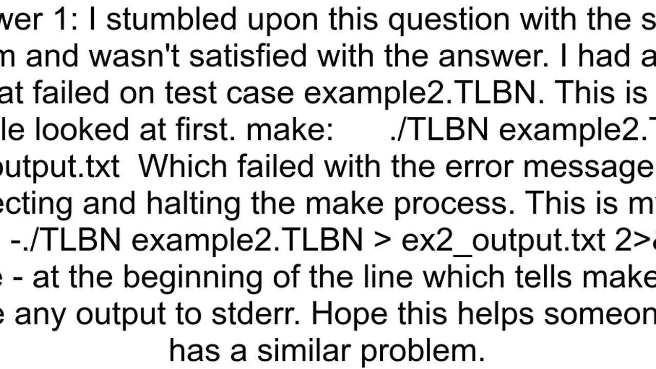 Piping stdout and stderr inside a Makefile rule