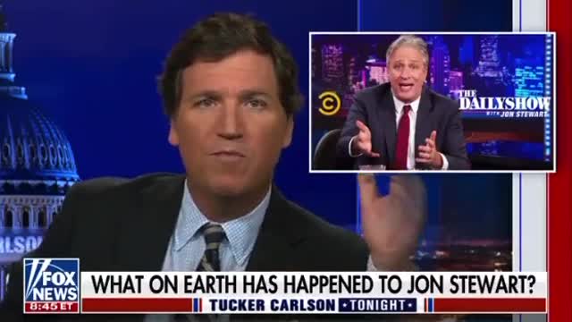 Tucker Carlson on Jack Posobiec confronting a disheveled and rage-fueled Jon Stewart!!