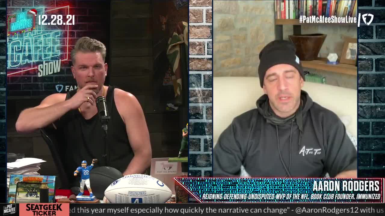 Aaron Rogers with Pat McAfee