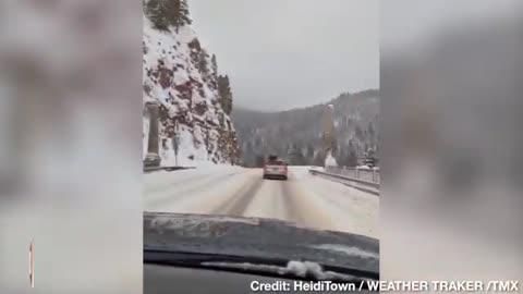 Severe Snow Causes Massive Traffic Problems in Vail Pass, Colorado