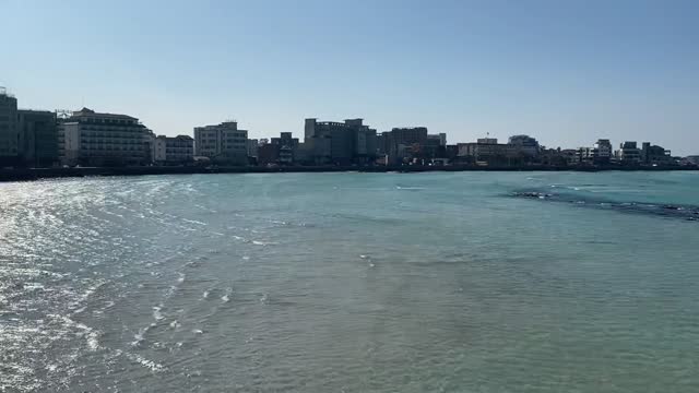 The beautiful sea of Jeju Island, Korea