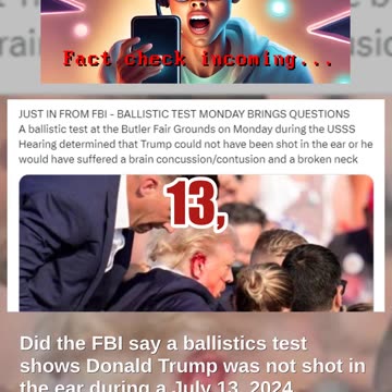 Fact Check: FBI Did NOT Release Ballistics Test On Trump Assassination Attempt