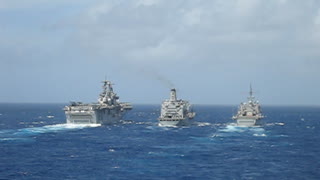 How naval ships get replenished while at sea