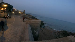 Evening at Lyme regis. Speedlapse.