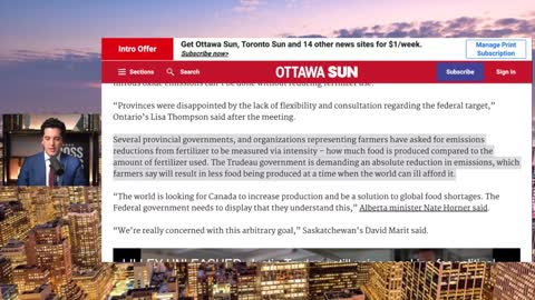 Canadian Farmers Cry Foul as Government Restricts Fertilizers; Is Canada the Next Netherlands?| CLIP