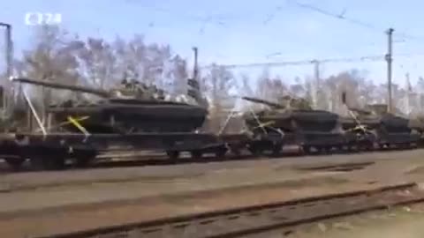 Czech Republic tanks en route to Ukraine.