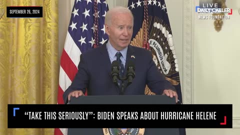 "Take This Seriously": Biden Speaks About Hurricane Helene