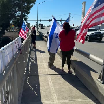Trump Rally in Beaumont California on I-10 freeway. Oct 31st 2024