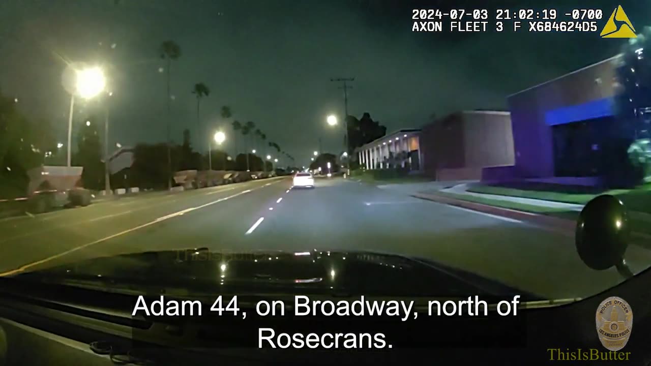 LAPD bodycam video shows suspect armed with machine gun firing at 2 officers during traffic stop