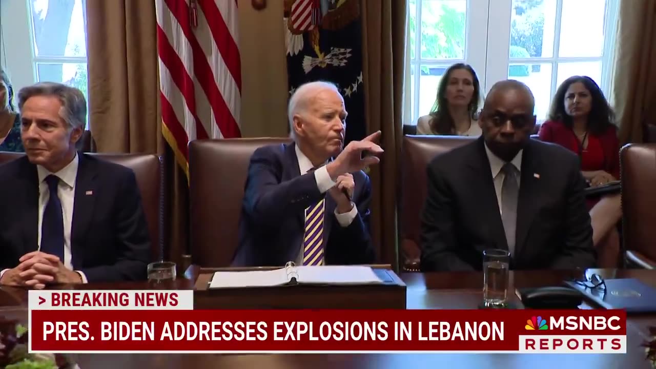 Biden addressed explosions in Lebanon and answered questions about a cease-fire deal.