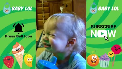 funny babies eating sour food