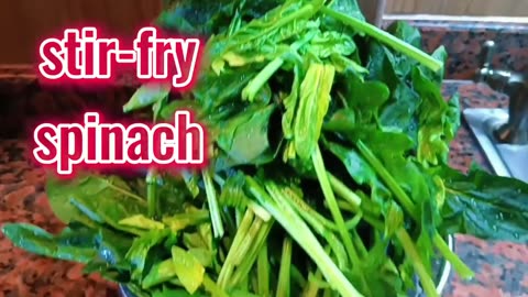 Boiled Beef Tongue & Stir Fry Spinach