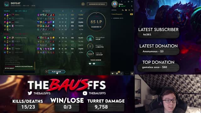 5 minutes of Thebausffs complaining in League of Legends